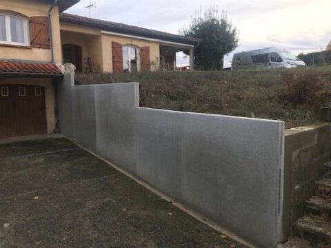 chantier mur de soutenement Rector