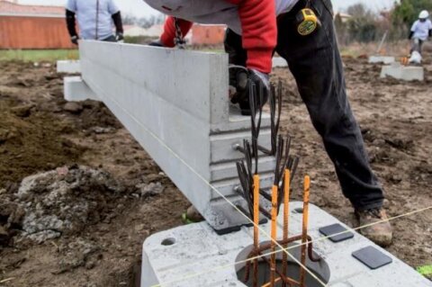 photo de chantier système de soubassement sip